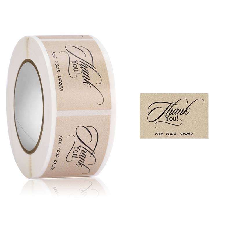 5 Rolls Thank You Label Seal Decoration Sticker, Size: 2.5x3.7cm(HA076)