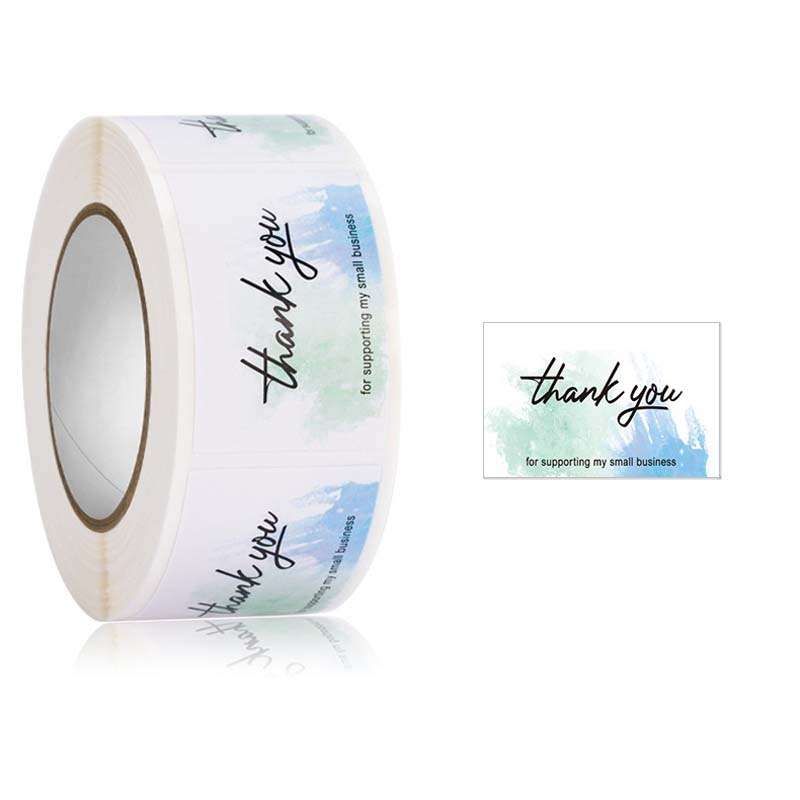 5 Rolls Thank You Label Seal Decoration Sticker, Size: 2.5x3.7cm(HA076)