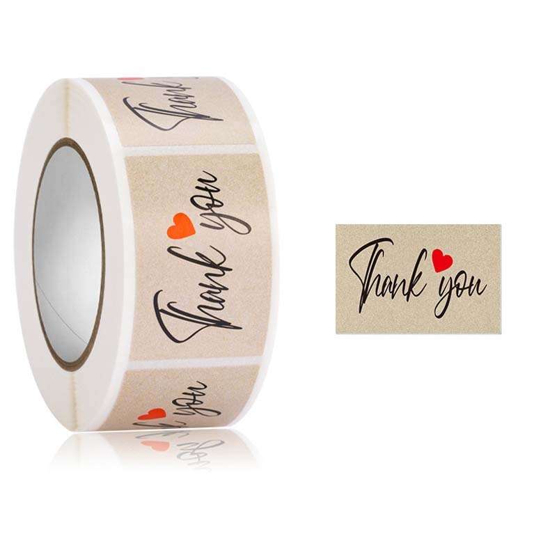 5 Rolls Thank You Label Seal Decoration Sticker, Size: 2.5x3.7cm(HA076)