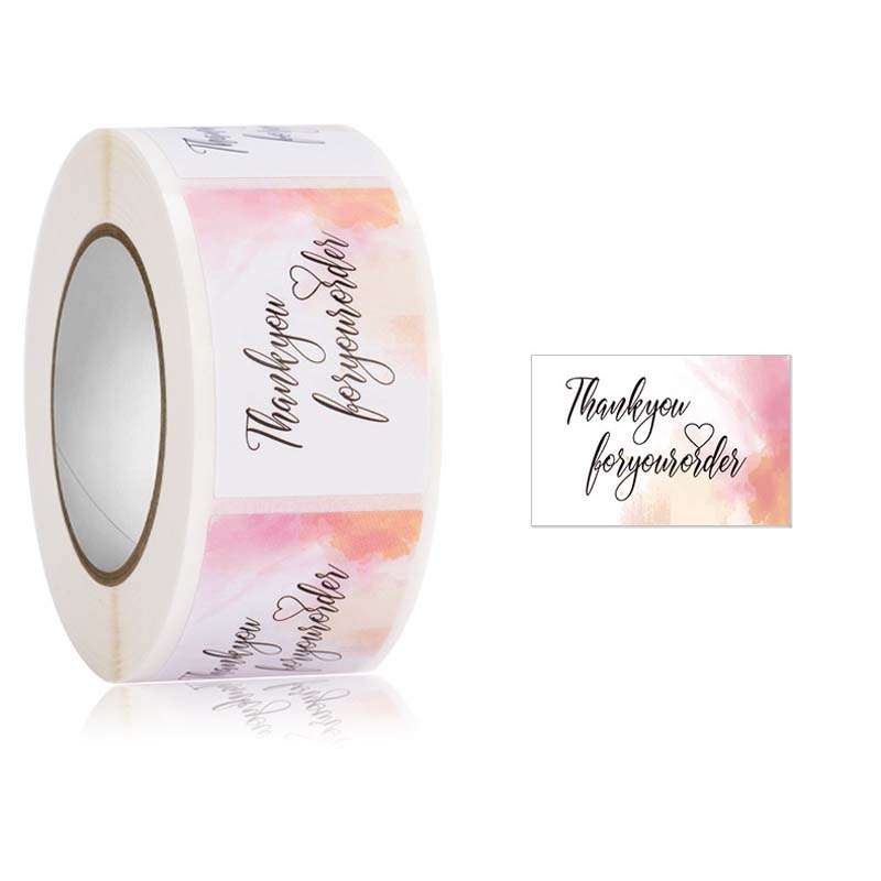 5 Rolls Thank You Label Seal Decoration Sticker, Size: 2.5x3.7cm(HA076)