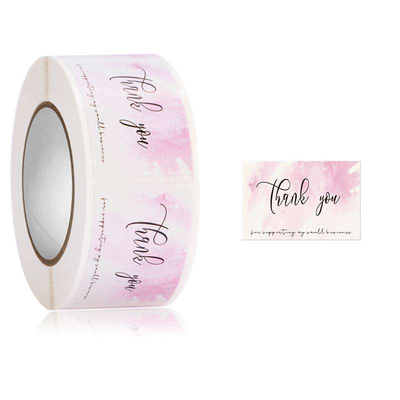 5 Rolls Thank You Label Seal Decoration Sticker, Size: 2.5x3.7cm(HA076)