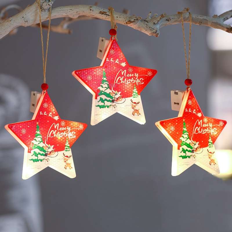 3 PCS / Set Christmas Decoration Lights LED Window Holiday Decoration Small Lanterns(Christmas Stock