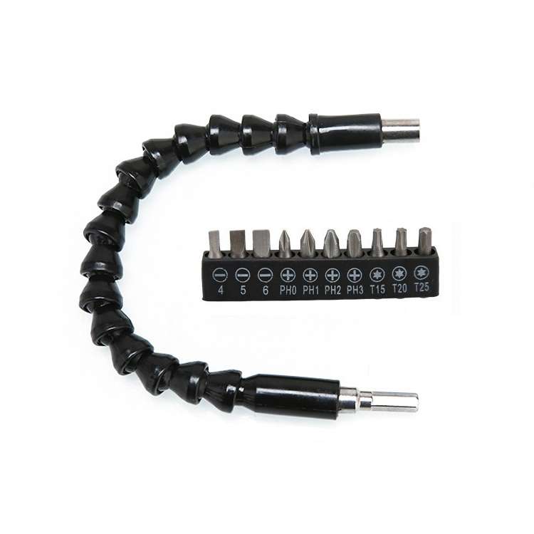 2 Sets Electric Drill Universal Coupling Sleeve Bit Set Multifunctional Flexible Shaft Electric Dril