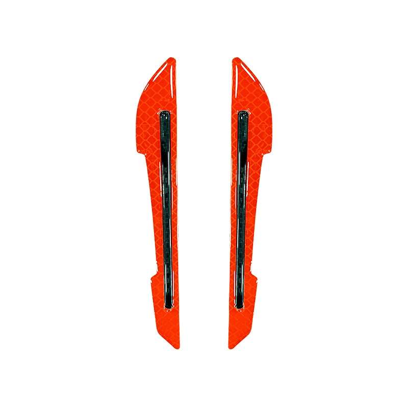 4 Sets Car Reflective Sticker Door Border Anti-Collision Strip Leaf Board Personality Rear View Mirr