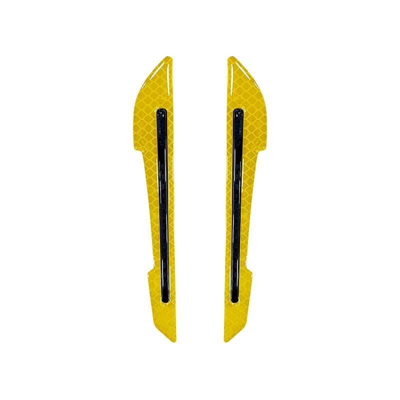 4 Sets Car Reflective Sticker Door Border Anti-Collision Strip Leaf Board Personality Rear View Mirr