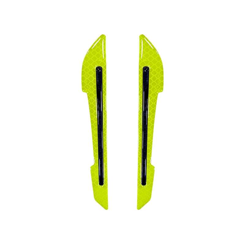 4 Sets Car Reflective Sticker Door Border Anti-Collision Strip Leaf Board Personality Rear View Mirr
