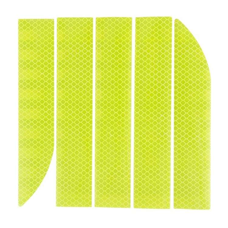 5 Sets Car Trunk Reflective Decorative Strip Anti-Scratch Car Tail Warning Decorative Stickers(Yello
