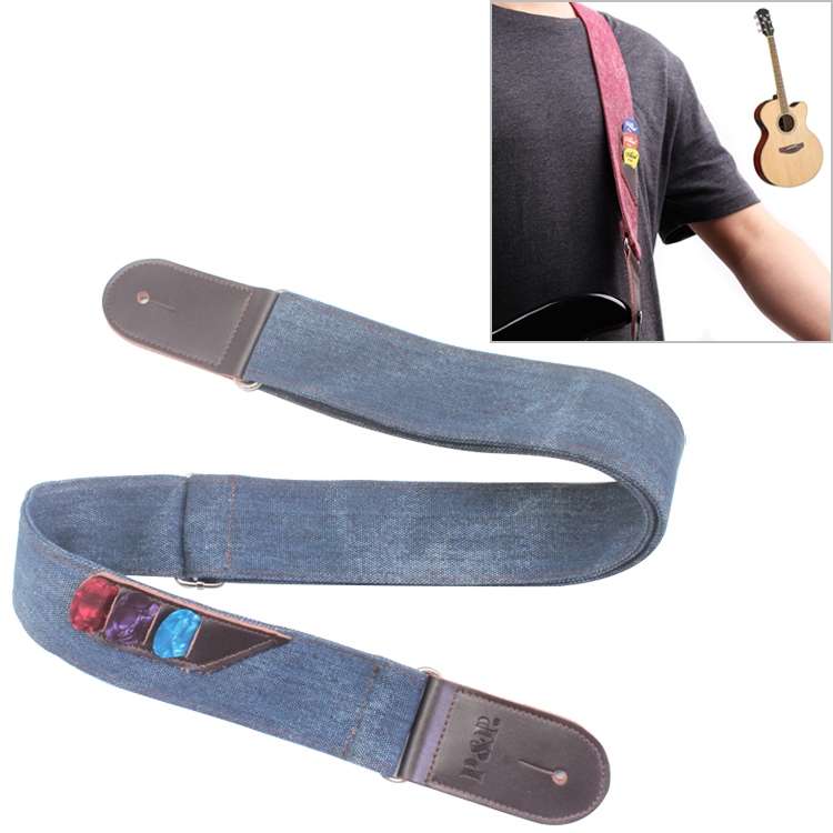 Leather Guitar Strap Retro Cowboy Electric Guitar Pick Strap(Brown)