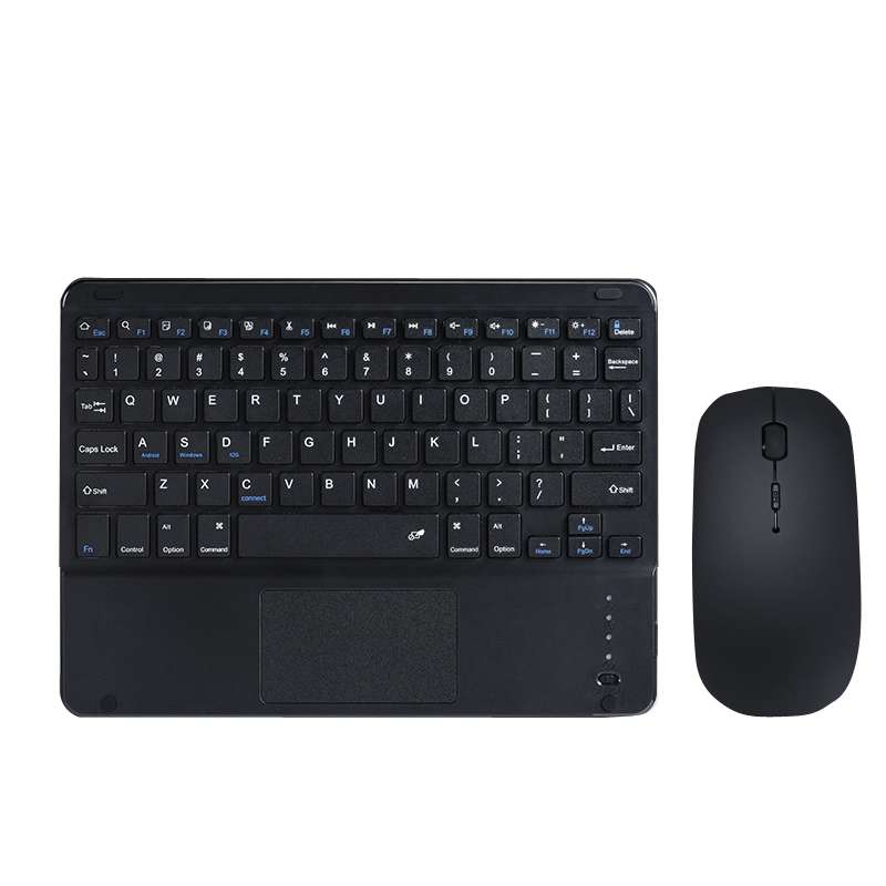 871 9.7 Inch Portable Tablet Bluetooth Keyboard With Touchpad + Mouse Set for iPad(Pink + Mouse)