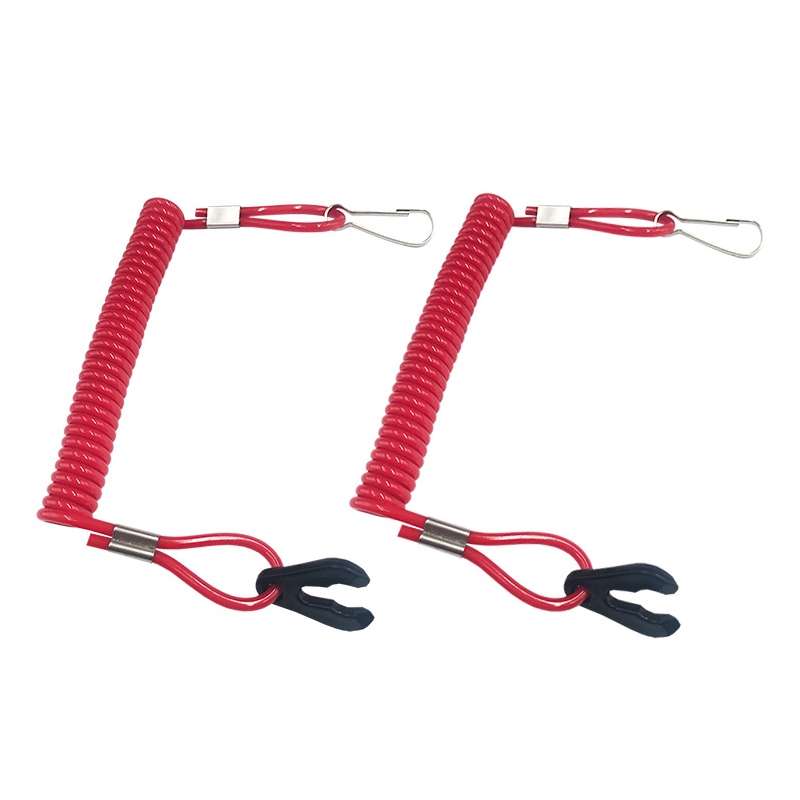 2 PCS Universal Ship Out-Of-Fire Switch Safety Rope Boot Machine Motorboat Emergency Exterior Switch