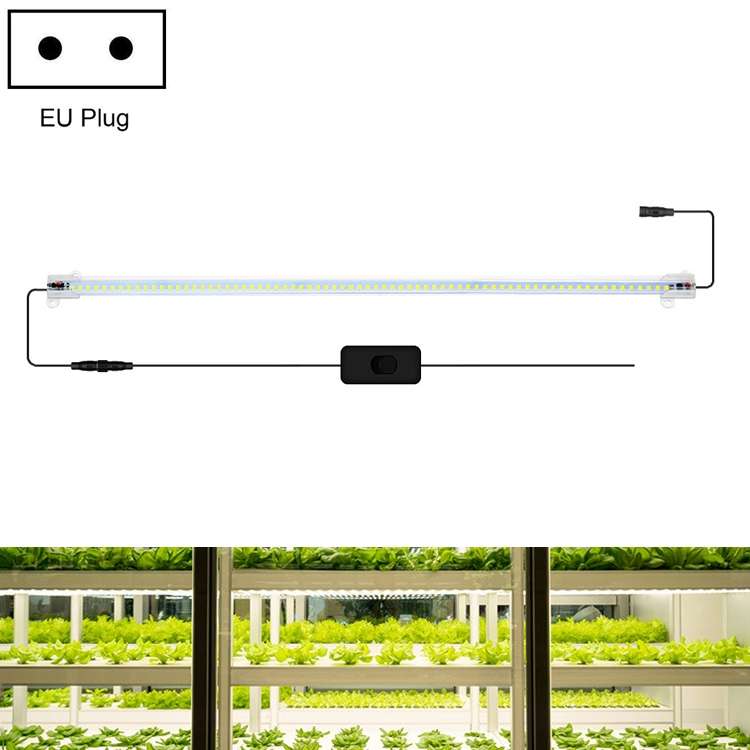 LED Plant Lamp Household Full Spectral Filling Hard Lamp Strip, Style: 50cm 1 Head(Pink Light UK Plu