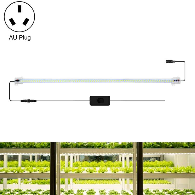 LED Plant Lamp Household Full Spectral Filling Hard Lamp Strip, Style: 50cm 1 Head(Pink Light UK Plu
