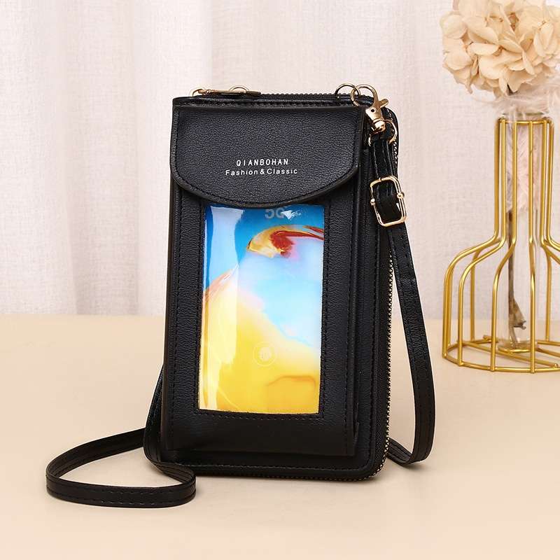 JLF012 Touch Screen Mobile Phone Bag Women Messenger Shoulder Bag(Brown)