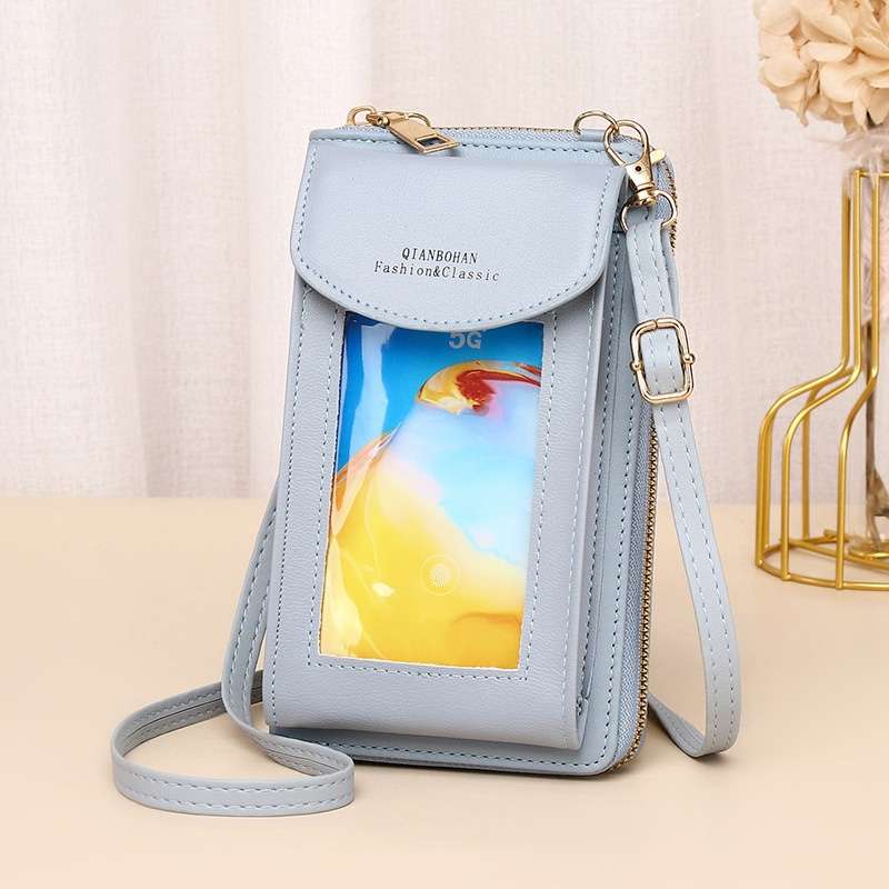 JLF012 Touch Screen Mobile Phone Bag Women Messenger Shoulder Bag(Brown)
