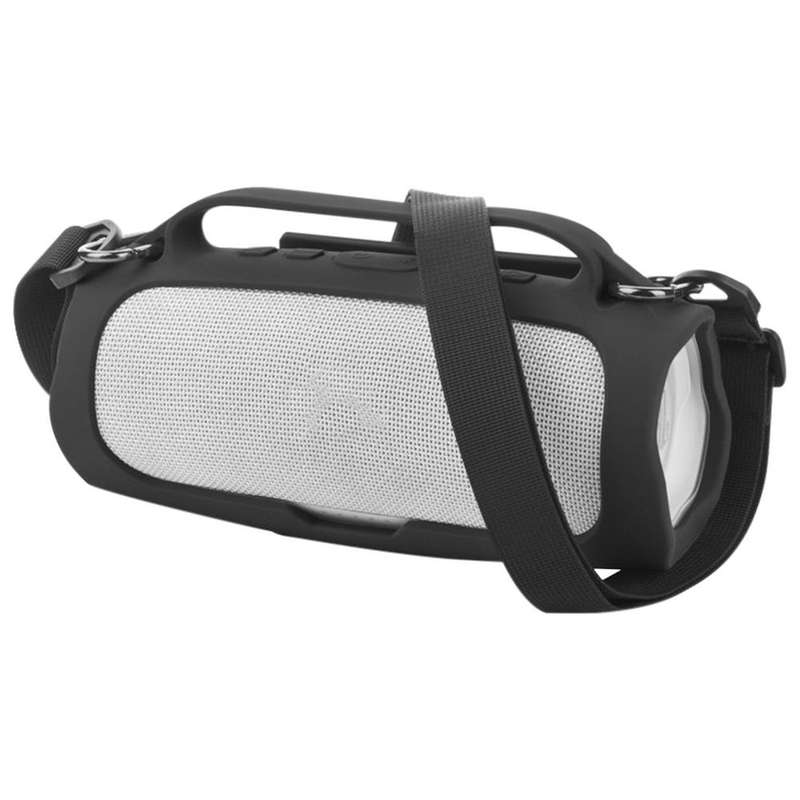 For JBL Charge4 Bluetooth Speaker Shockproof Portable Silicone Protective Cover(Black)