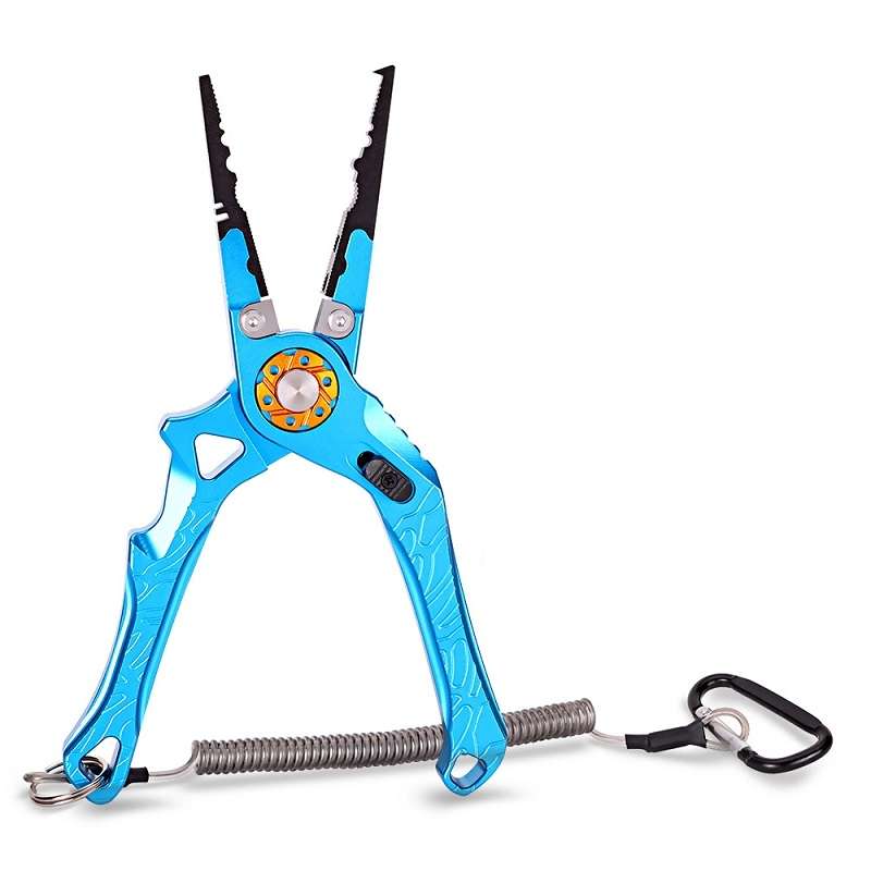 Multifunctional Open-Loop Lead-Pressing Fishing Pliers With Lock(Red)