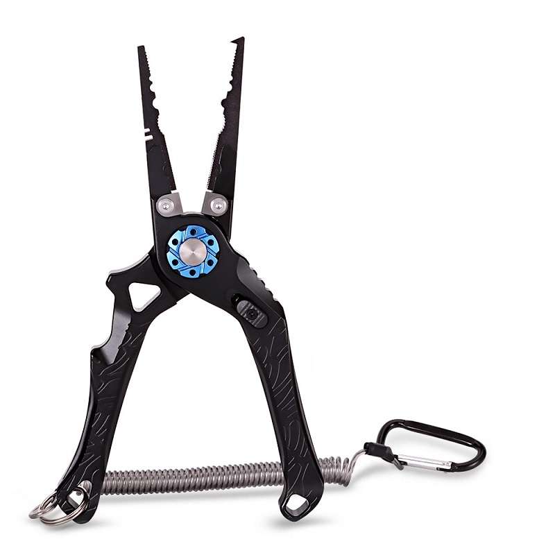 Multifunctional Open-Loop Lead-Pressing Fishing Pliers With Lock(Red)