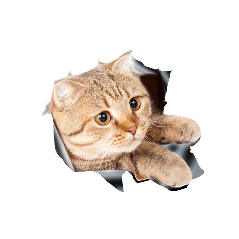 Style 3 Large 3D Stereo Cat Car Sticker Car Body Scratches And Occlusion Stickers