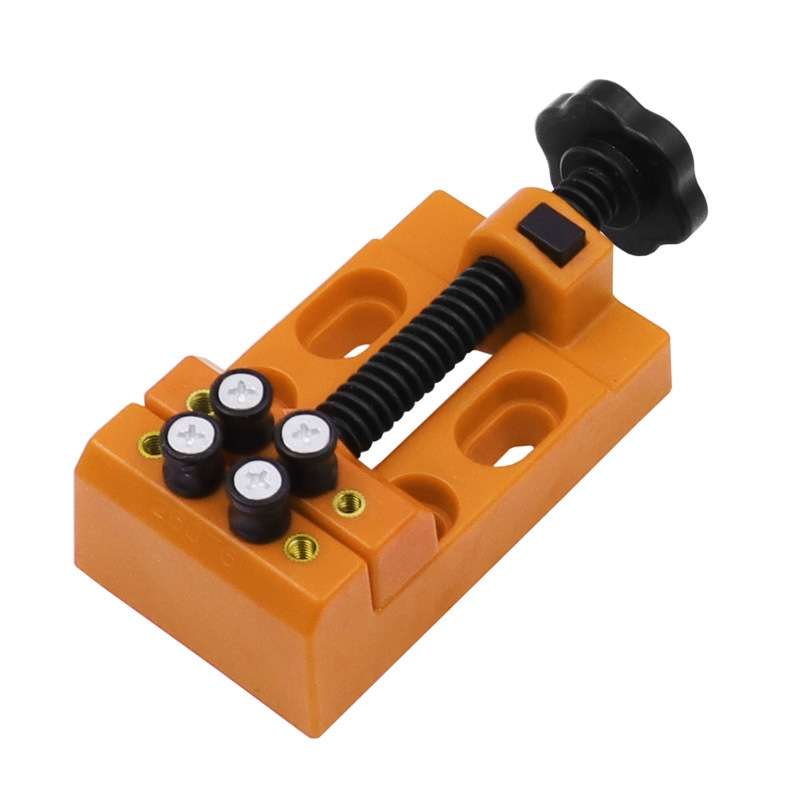 Eight-Hole Mini Flat Bench Vise Bodhi Beads Walnut Fixture(Black)