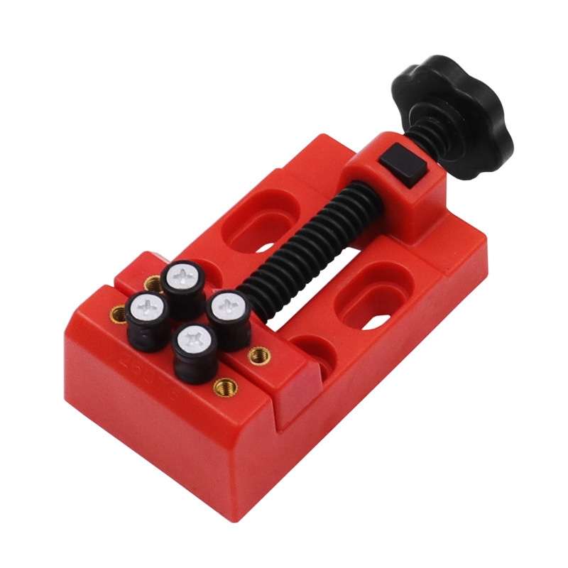 Eight-Hole Mini Flat Bench Vise Bodhi Beads Walnut Fixture(Black)