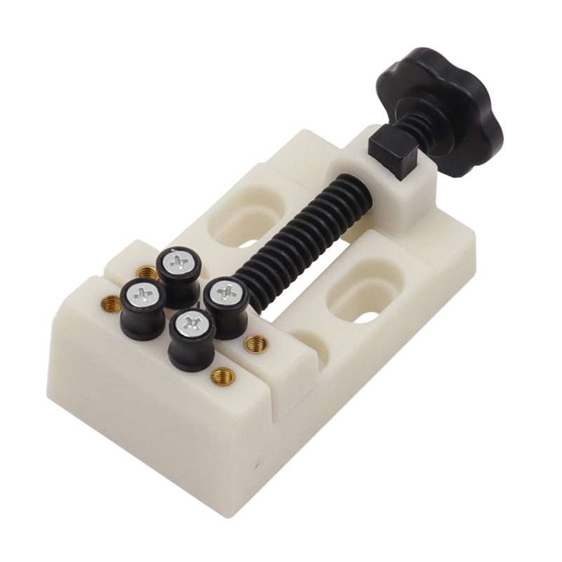 Eight-Hole Mini Flat Bench Vise Bodhi Beads Walnut Fixture(Black)