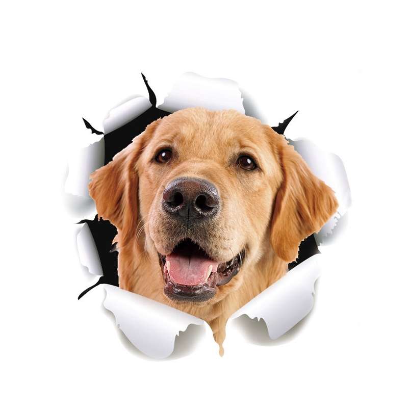 4 PCS 3D Simulation Animal Personality Car Stickers Glass Car Door Scratches Decorative Occlusion St