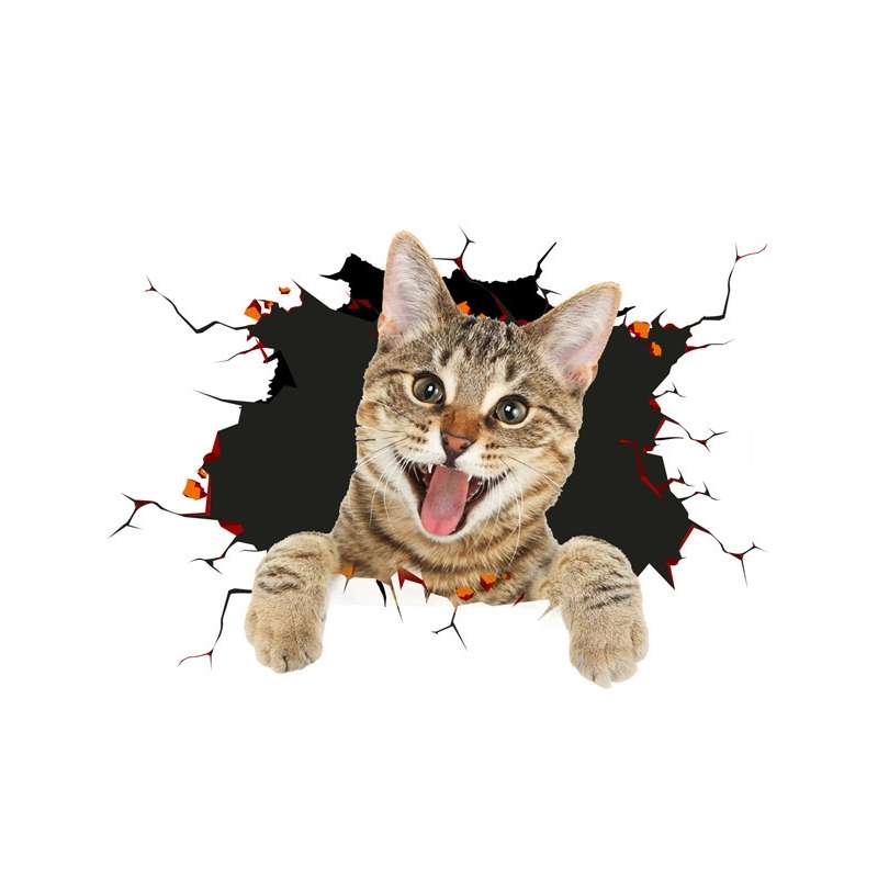 4 PCS 3D Simulation Animal Personality Car Stickers Glass Car Door Scratches Decorative Occlusion St