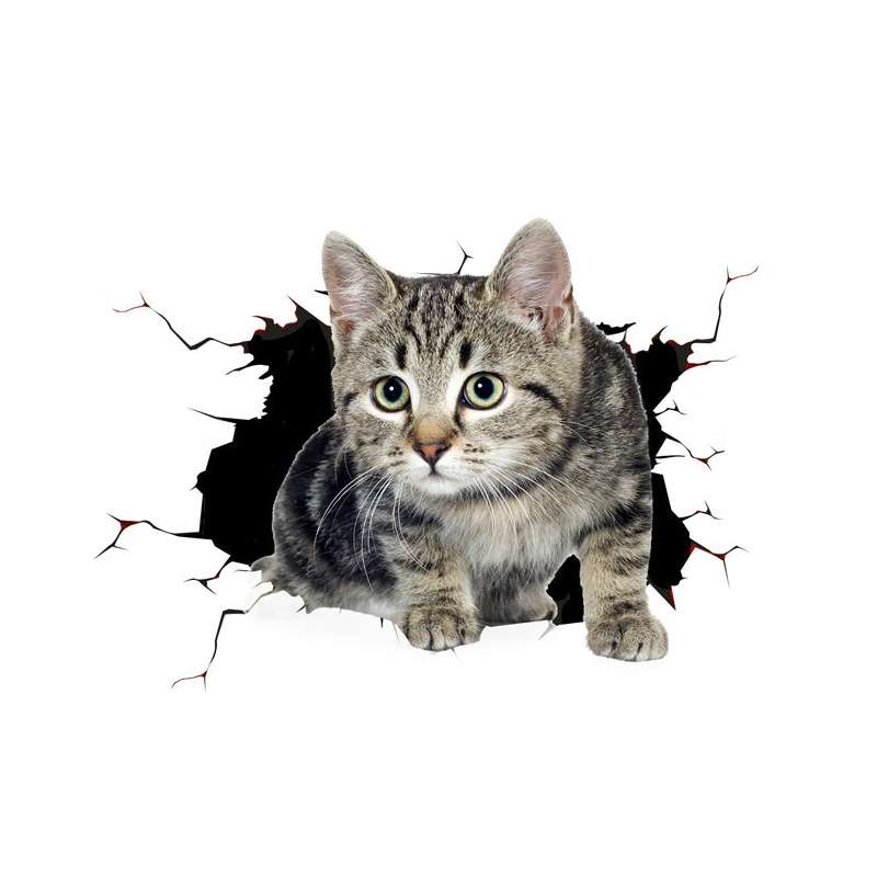 4 PCS 3D Simulation Animal Personality Car Stickers Glass Car Door Scratches Decorative Occlusion St