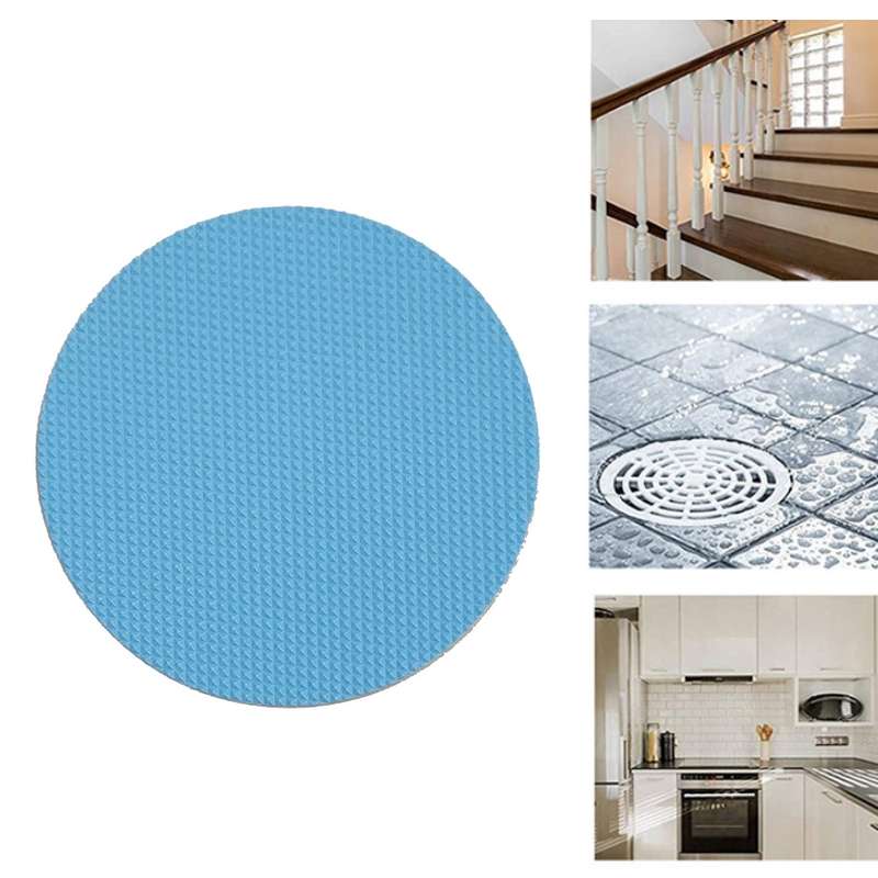12 PCS / Pack 10cm Bathroom Steps Round PEVA Non-Slip Stickers(Black)