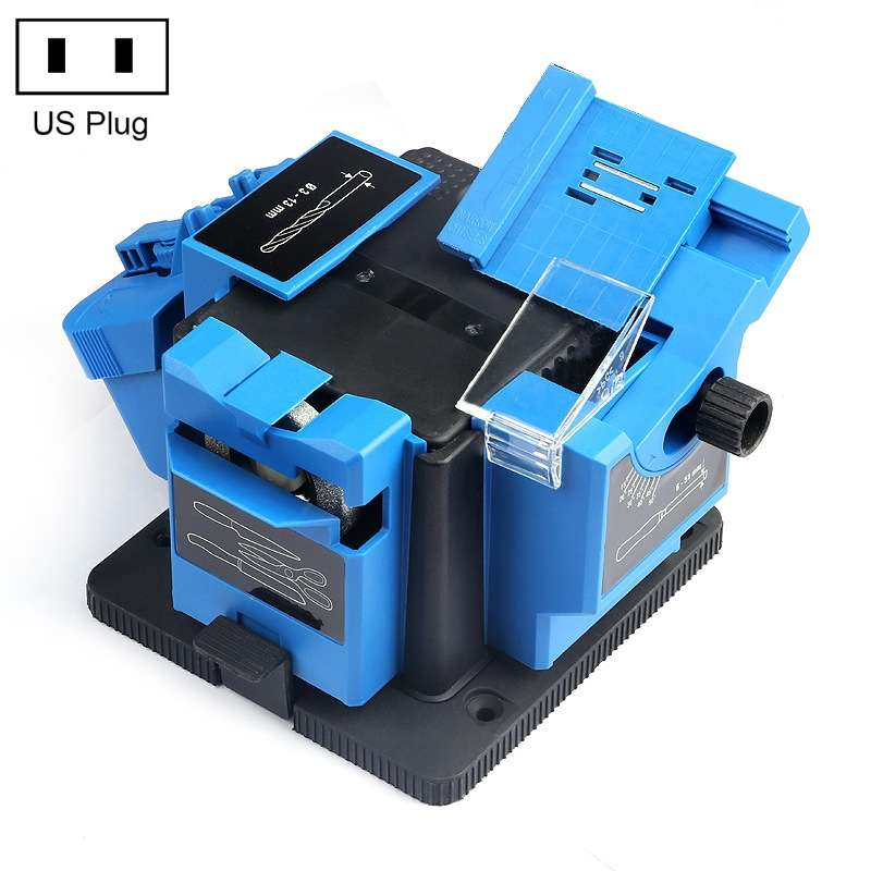 Electric Household Knife Sharpener Scissors Fruit Knife Drill Bit Sharpener(Blue EU Plug)