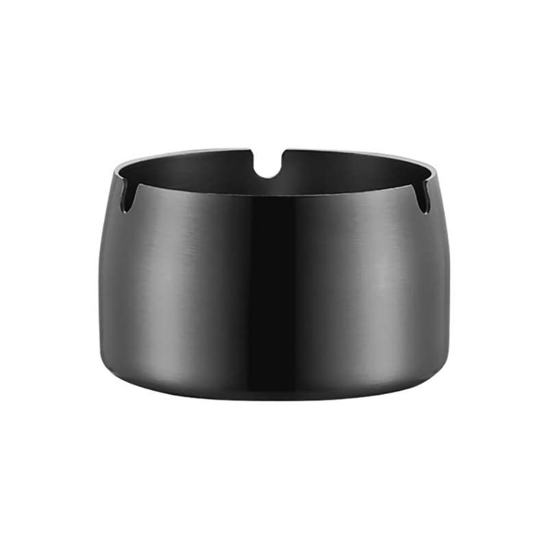 Thickened Stainless Steel Ashtray Windproof And Drop-Proof Ashtray, Specification: Small(Gold)