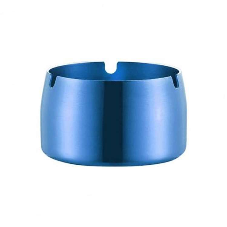 Thickened Stainless Steel Ashtray Windproof And Drop-Proof Ashtray, Specification: Small(Gold)