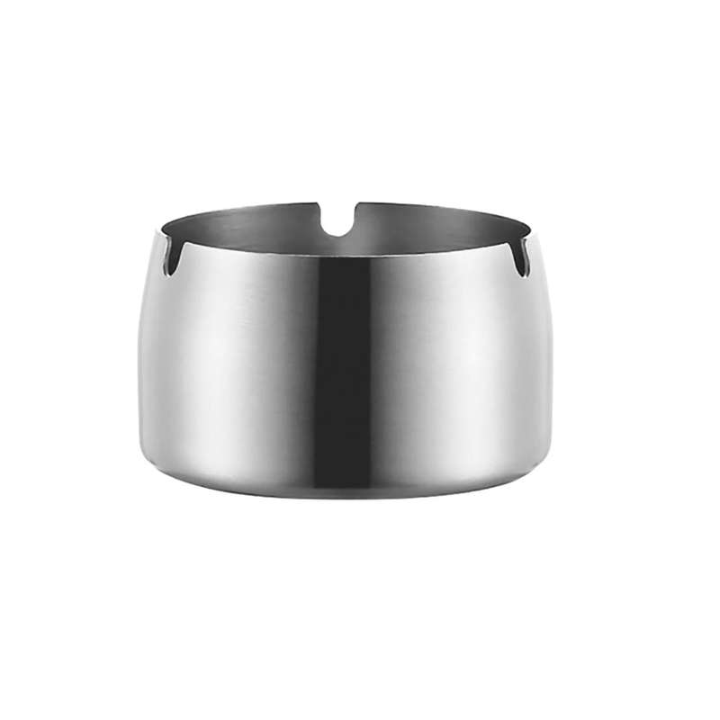 Thickened Stainless Steel Ashtray Windproof And Drop-Proof Ashtray, Specification: Small(Gold)