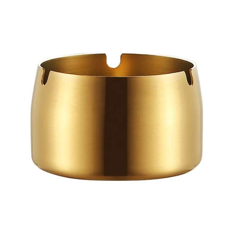 Thickened Stainless Steel Ashtray Windproof And Drop-Proof Ashtray, Specification: Medium(Blue)