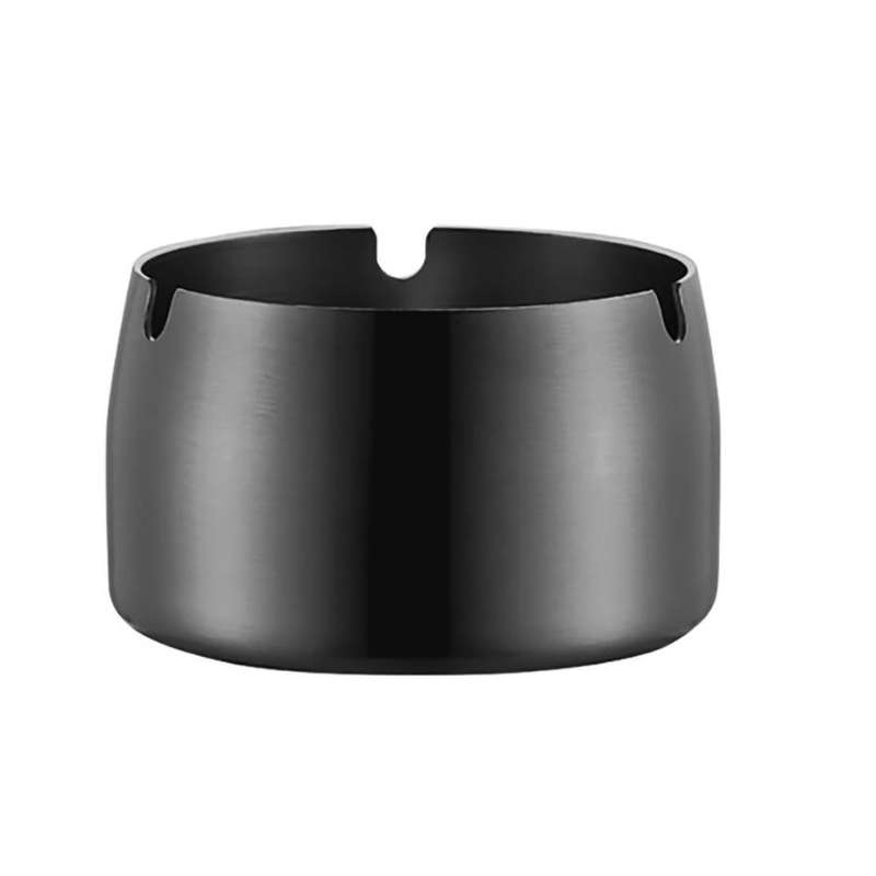 Thickened Stainless Steel Ashtray Windproof And Drop-Proof Ashtray, Specification: Medium(Blue)
