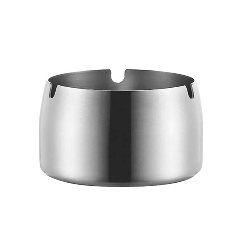 Thickened Stainless Steel Ashtray Windproof And Drop-Proof Ashtray, Specification: Medium(Blue)
