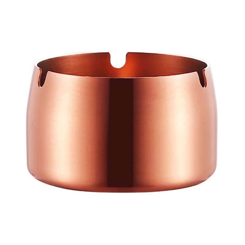 Thickened Stainless Steel Ashtray Windproof And Drop-Proof Ashtray, Specification: Large(Black)