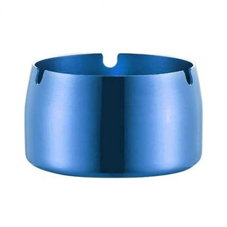 Thickened Stainless Steel Ashtray Windproof And Drop-Proof Ashtray, Specification: Large(Black)