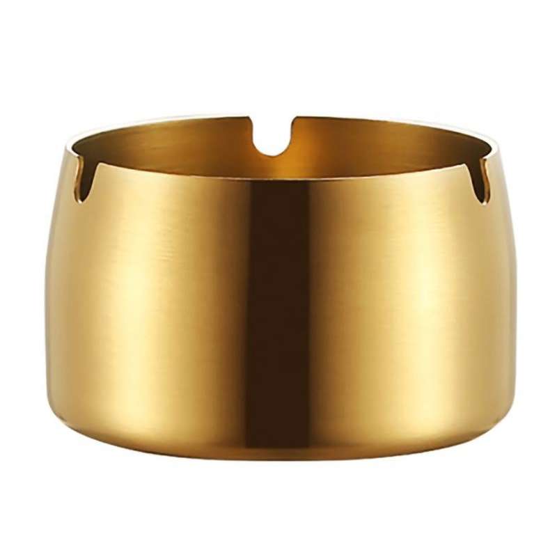 Thickened Stainless Steel Ashtray Windproof And Drop-Proof Ashtray, Specification: Extra Large(Black