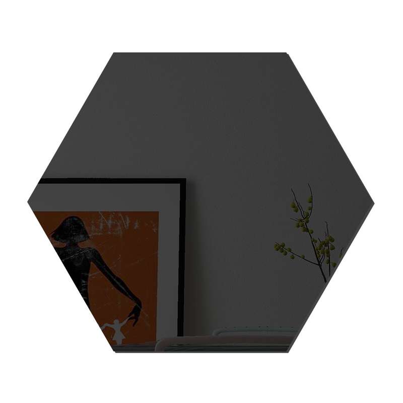 Ym300 16 PCS / Set Home Personal Wall Stickers DIY Acrylic Wall Decorative Mirror(Hexagon Gold)