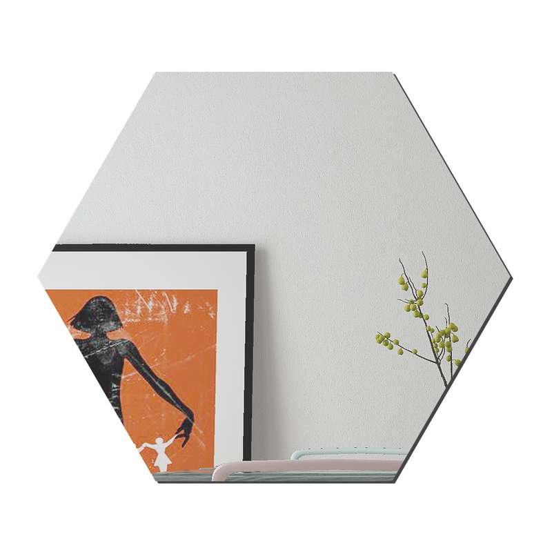 Ym300 16 PCS / Set Home Personal Wall Stickers DIY Acrylic Wall Decorative Mirror(Hexagon Gold)
