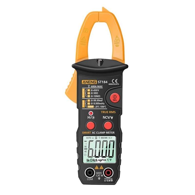 ANENG ST184 Automatically Identify Clamp-On Smart Digital Multimeter(Red)