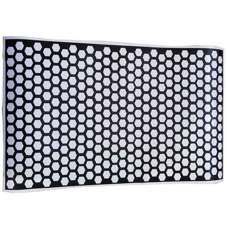 5 PCS Car Honeycomb Tail Lamp Film Universal Personality Modified Light Film Sticker(Carbon Fiber Bl