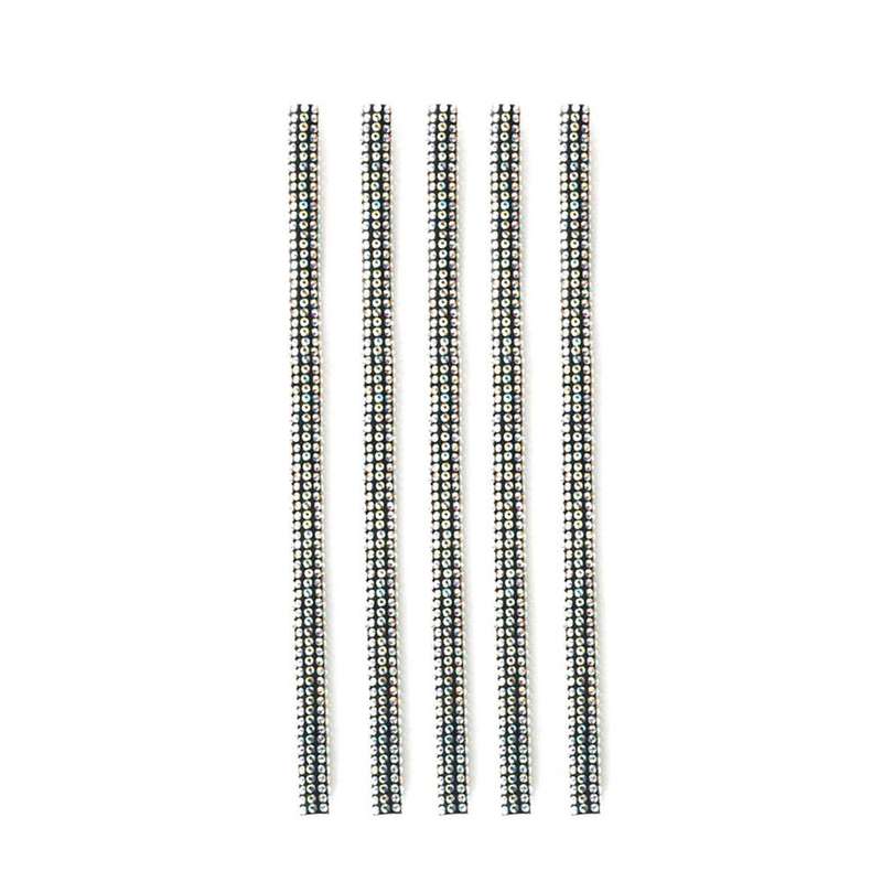 5 PCS Car Outlet Diamond Decorative Strip Air Conditioning Port U-Shaped Clip Strip(Blue)