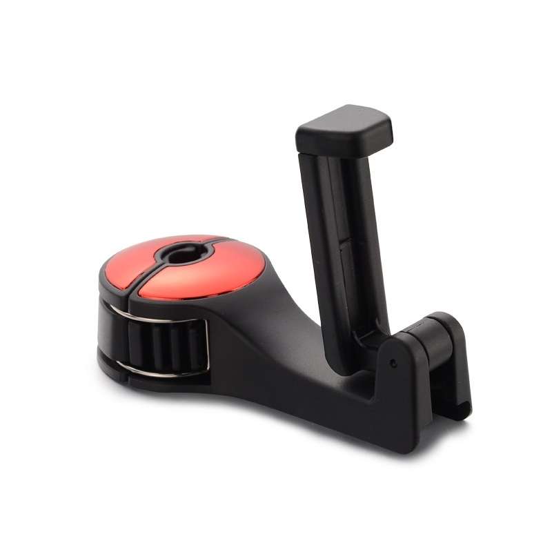 Car Multifunctional Rear Headrest Mobile Phone Hook(Second Generation Red)