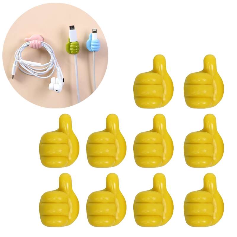 10 PCS Handy Holder Cable Organizer Household Convenience Clip(Blue)