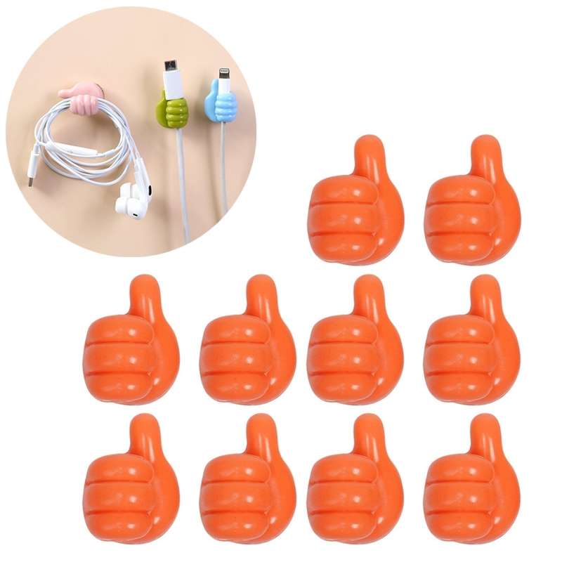 10 PCS Handy Holder Cable Organizer Household Convenience Clip(Blue)