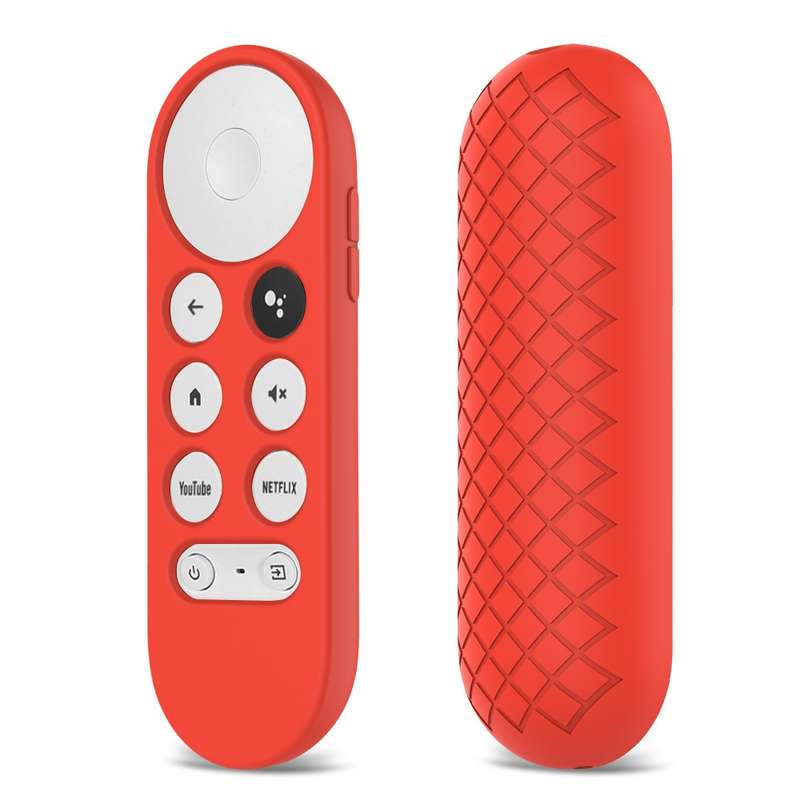 2 PCS Silicone Protective Shell for Google Chromecast 2020 Remote Control(Pink)
