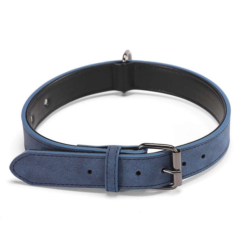 JINMAOHOU Dogs Double-Layer Leather Collar, Specification: L 59x3.2cm(Green)