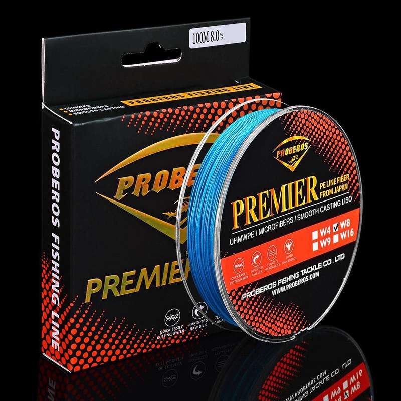 PROBEROS 8 Edited 100M Majestic Horse Fish Line, Line number: 0.4 / 6LB(Grey)